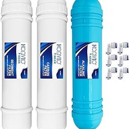 Konvio Neer 8 Inch Alkaline Cartridge, Carbon and Sediment Filter, Inline Filter Set for All RO Water Purifier-16