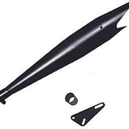 Supremechoice Bike Bullet SLM37 Silencer Bullet Exhaust Glasswool Shark Filter Black Bike Exhaust With Zed Clamp & Bush for Royal Enfield Bullet Classic 350-image-63