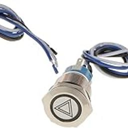 UJEAVETTE 2 Pieces Waterproof 12V 19mm Latching LED Metal Push Button Panel Switch-image-26