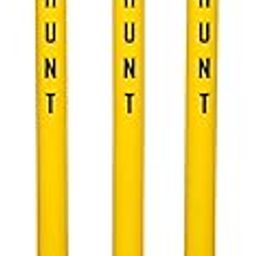 Runhunt Heavy Plastic Cricket Stumps Set with Stand & Bails (Yellow) | Durable Wickets for Ground, Match, Tournament & Practice (2, Yellow, Full Size)-82