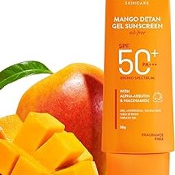 Dot & Key Mango Detan Gel Sunscreen SPF 50+ PA+++ 50g | Oil-Free, With Alpha-Arbutin & Niacinamide | Controls Tanning, Brightens Skin, Ultra-light | Fades Dark Spots, Evens Tone, Water Resistant | All Skin Types-4