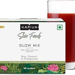 Kapiva Skin Foods Glow Mix | Ayurvedic Skin Supplement, Collagen Powder | Skincare for Glowing & Healthy Skin (30 Sachets)-21