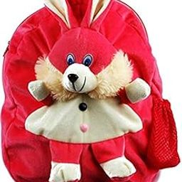 blue tree Cute Kids Backpack Toddler Bag Plush Animal Cartoon Mini Travel Bag For Baby Girl Boy 1-6 Years (Rabbit), 10 liter,Red-image-68