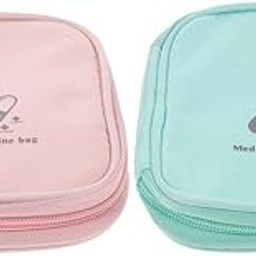 Healvian Empty First Aid Bag 2 Pcs Portable Travel Medicine Bag Reusable Medical Supplies Organizer Container for Home Camping Hiking Office Car Workplace Outdoor-63