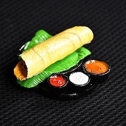 Ethnic Karigari South Indian Dishes Dosa Fridge Magnet Miniature Food 3D Fridge Magnet Best Souvenir Gift 100% Made in India-image-3