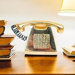 Presents Brass Mini Landline Telephone for Decor Vintage Antique Telephone Showpiece for Home Decor-32