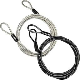 100CM/3.3ft 3mm Outdoor Travel Security Cable Lock,Braided Steel Coated Safety Cable Luggage Lock,Safety Cable Wire Rope Double Loop Lightweight GOMRQING (2 Pack)-picture-15
