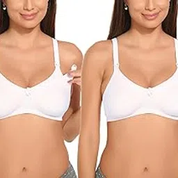 viral girl Women's Cotton Hosiery Full Coverage Feeding/Nursing Bra (Pack of 2)(aria)-picture-12
