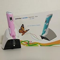 3D Print World Rechargeable 3D Doodle Pen with LCD Screen, Stand, Free Sample Filament and Stencil - (Pink)-image-59