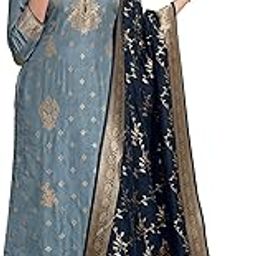 Women's Pure Dola Silk Weaving Jacquard Diamond Work Unstitched Pakistani Salwar Suit Dress Material with Pure Dola Silk Jacquard Dupatta-picture-18