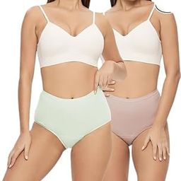 SHAPERX Leak Proof Underwear for Women Washable, Incontinence Underwear Absorbency Cotton Panties Bladder Leakage Protctive (IN, Alpha, XL, Regular, MULTICOLOUR)-image-5