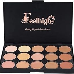 15 Colors Correcting Concealer Contour Palette,Cream Contour Makeup Palette, Contouring Liquid Foundation Concealer Palette Highlighting Makeup Kit for Conceals Dark Circles,Blemish-53