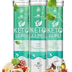 Healthy Nutrition Keto Guru Watersoluble 20 Effervescent Tablets Weight Reduction For Men & women Pack of 3-image-93