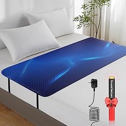 VOREEK Grounding Mat for Bed, Earth Connected Mattress Cover Grounding Pad Grounded Kit, Grounded Cord Included, Black (Queen 27"x60")-image-59