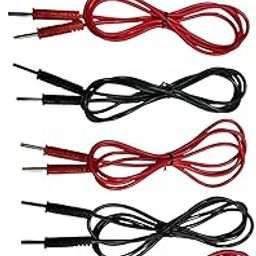 (STI) IFT WIRE FOR PHYSIOTHERAPY MACHINE PACK OF 4PCS IFT WIRES IFT Physiotherapy Machine Wire Cable Set, Black and Red, 6 Pieces Pack, Medical Equipment Connection Leads-image-75