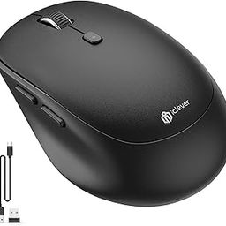Wireless Mouse, MD165 Dual Mode Wireless Mouse, Bluetooth Type-C Rechargeable Mouse, 2.4G Wireless Computer Mice with USB Receiver, 3 Device Connection for Windows 7/8/10, Mac, iOS, Android-22