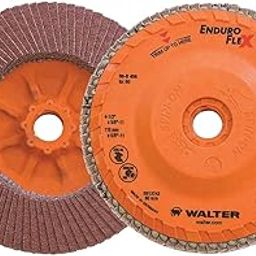Walter 06B456 4-1/2x5/8-11 Enduro-Flex Spin-On Flap Discs with Eco-Trim Backing 60 Grit Type 27S, 10 pack-10