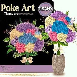 Tisany Poke Art Flower Bouquet, Mess-Free Arts and Crafts for Adults, Teen Craft Kits, Mother's Day Flowers, Gifts for Mother, Women and Men (Hydrangea)-image-65