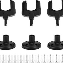 Tyenaza Wall-Mount Guitar Hanger, Pack of 3 Black Plastic Hooks for Bass, Ukulele, Violins & More-image-63