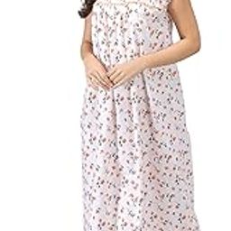 Women's Cotton All Over Print Maxi Nighty|| Featured in Shark Tank India ||-picture-18