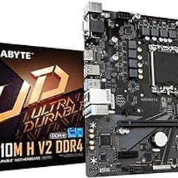 Gigabyte H610M H V2 DDR4 Motherboard - Supports Intel Core 14th CPUs, 6+1+1 Hybrid Digital VRM, up to 3200MHz DDR4 (OC), 1xPCIe 3.0 M.2, GbE LAN, USB 3.2 Gen 1-24