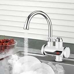 𝐖𝐢𝐧𝐭𝐞𝐫 𝐠𝐚𝐝𝐠𝐞𝐭 Instant Electric Water Tap Heater with LED Display – Tankless Faucet for Kitchens/Bathroom/office Uses (3000W) (WHITE)-picture-26