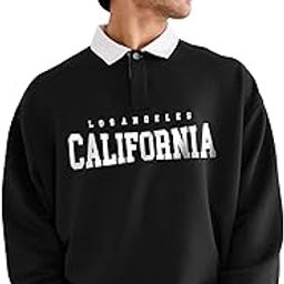 Mens Printed Polo Neck Full Sleeve Black Cottonblend T-Shirt-image-84