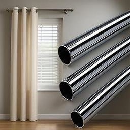 Herrlich Homes Stainless Steel Curtain Rod | Silver & Chrome Finish | Anti-Rust | Sturdy & Durable | Multipurpose | SS Pipes for Door, Window, Shower, Home and Office | 72 Inches | (6 feet, 1 Pipe)-image-47