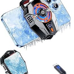 YSFVNP Phone Cooler, Mobile Cooler Phone Cooling Fan Portable Lightweight Mobile Phone Cooling Fan Freezing Constant Cooling Temperature (Black(J20))-16