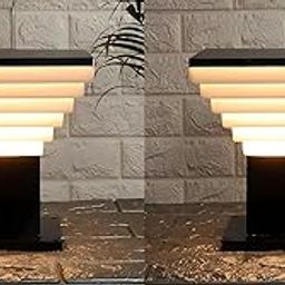 Black gate light for home gate/gate lamp/gate lamps for outdoor waterproof/gate light/gate pillar lights for outdoor for Stairs, Boundries, Pillar, Garden(E27 Bulb Base) (Deluxe) (2, WITH BULB)-image-66