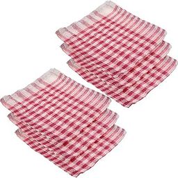 Kuber Industries Duster | Wet Dry Cleaning Napkin | Cotton Kitchen Duster | 300 GSM Kitchen Cleaning Clothes | Pocha For Kitchen | Car | Desk | Fan | Set of 6 | 101 | Pink-23