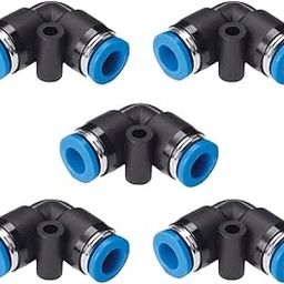 HOSEMART 8mm X 8mm Elbow Pneumatic (PU) Joint Push Quick Connector 90 Degree Bend Pipe Fitting (Pack of 5)-picture-11