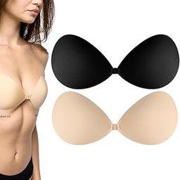 Nude Sticky Invisible Self Adhesive Reusable Silicone Push up Bra for Women - Backless Invisible, Strepless, Sticky Strapless, Wire Free Stick-On-image-40