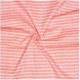 Handloom Cotton Striped Shirt Fabric ? 2.5 Meters | Premium, Soft & Breathable, Peach, White-16