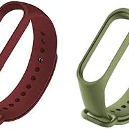 Wristband Band Watch Straps Belt for Original Mi 5 Smart Fitness Band (Wine Red Combo Pack of 2)-27