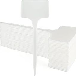KINGLAKE 50 Pcs Thick Plastic Plant T-type Tags 4.5" Large Nursery Garden Labels-image-48