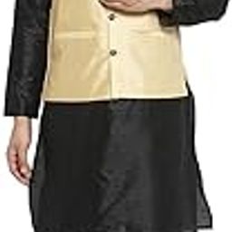 Men's Silk Blend Kurta Pyjama & Nehru Jacket Set-picture-21