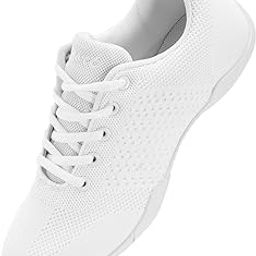 White Cheer Shoes Women Cheerleading Walking Sneakers Girls Tennis Dance Shoes-image-2