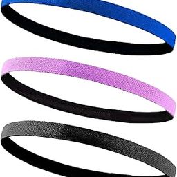 ATORSE 3X Sport Hair Band Elastic Anti Slip Sweatband for Running Football Purple-image-5