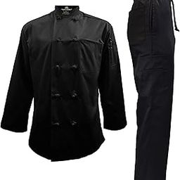 Men's Chef Uniform Set - Chef Coat and Pants-image-46