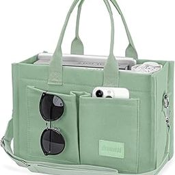Handbag for Women Multi Pockets Casual Handbags with Removable Shoulder Strap Crossbody Tote Bag Chic Mint Green Canvas Day Bag Tote Bags for Women-image-29