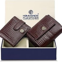 Leather Wallet Combo Gift Set - Marriage Wedding Gifts for Couples Wife Husband - RFID Protected Men's & Ladies Women's Wallets, Multiple Card Slots - Brynn Brown-image-91