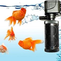 Venus Aqua Aquarium Filter VS-220F, 4 in 1 High Power Oxygen Filteration System, Submersible & Efficient Fish Tank Internal Filter Aquarium Filters for Small Mini Tank 10L-20L Litre500L/H 6W-3