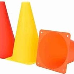 HYORTS® Training Cones, 15.24 cm, Set of 3, Multi-Colour Sports Agility Markers for Football,Cricket Basketball and Many More-image-47