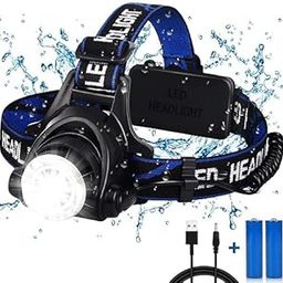 Super Bright Headlamp, USB Rechargeable Led Head Lamp, IPX4 Zoomable Waterproof Headlight with 4 Modes and Adjustable Headband, Hard Hat Light Perfect for Camping, Hiking, Outdoors, Hunting-picture-24