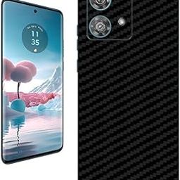 Compatible for Motorola Moto Edge 40 Neo 5G / Edge40 Neo Back Skin Sticker/Vinyl wrap/Protective Film/Lamination Layer Mobile Skin Carbon Fiber 3D (Black) by Candeal Mizhan (Only Back)-image-7