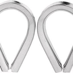 UJEAVETTE 2 Pieces Stainless Steel Heart Shaped Cable Thimbles Wire Rope Fitting 12mm-image-7