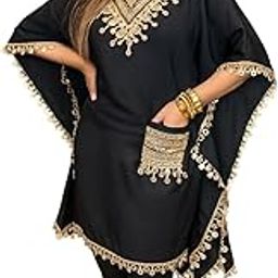 Golden Grace Kaftan Dress with Trouser for Women, Stylish-image-68