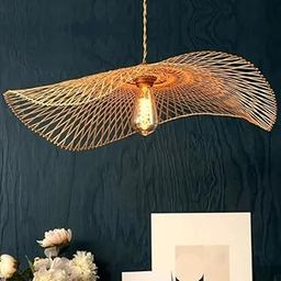 balbeni Handcrafted Wavy Bamboo Pendant Lamp | Natural Rattan Ceiling Lamp for Dining Room, Living Room Décor-image-82