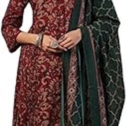 Women's Pure Cotton Printed Kurta With Trousers and Dupatta Set-image-42